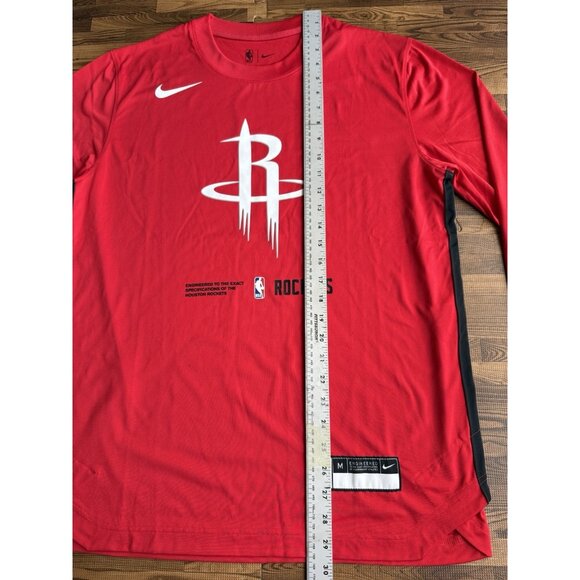 Nike Houston Rockets Mens Medium Long Sleeve Warm Up Shooting Shirt Team Issued - Picture 6 of 11
